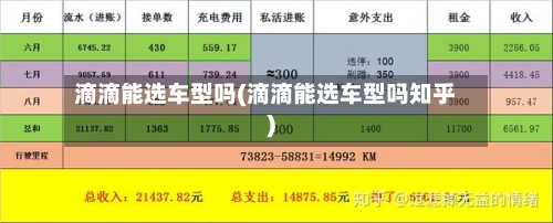 滴滴能选车型吗(滴滴能选车型吗知乎)