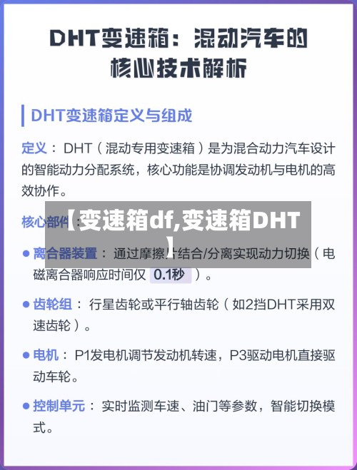 【变速箱df,变速箱DHT】-第2张图片