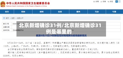 北京新增确诊31例/北京新增确诊31例是哪里的