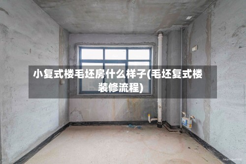小复式楼毛坯房什么样子(毛坯复式楼装修流程)-第2张图片