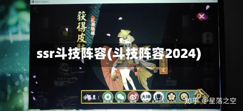 ssr斗技阵容(斗技阵容2024)