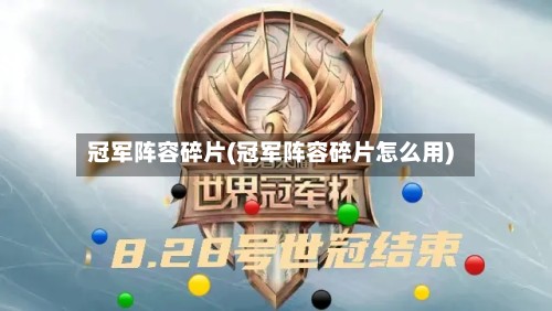 冠军阵容碎片(冠军阵容碎片怎么用)-第2张图片