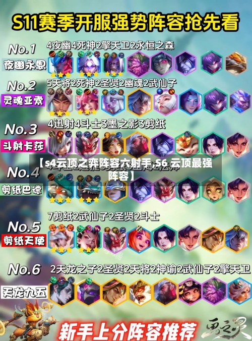 【s4云顶之弈阵容六射手,S6 云顶最强阵容】-第3张图片
