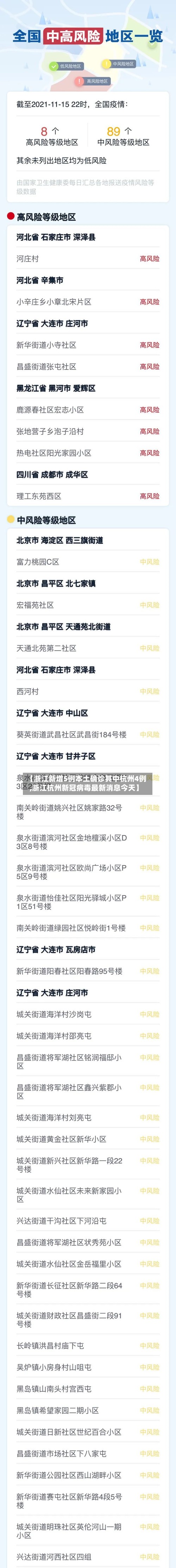【浙江新增5例本土确诊其中杭州4例,浙江杭州新冠病毒最新消息今天】-第2张图片