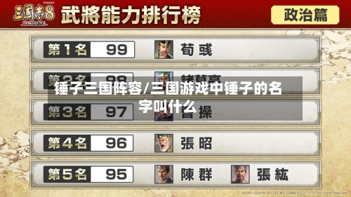 锤子三国阵容/三国游戏中锤子的名字叫什么-第2张图片