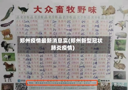 郑州疫情最新消息实(郑州新型冠状肺炎疫情)