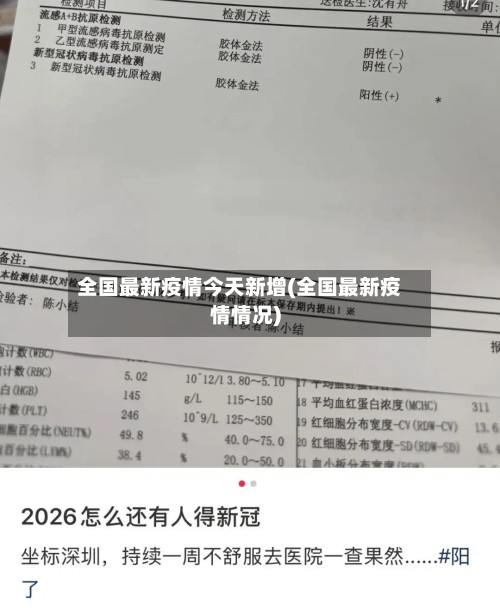 全国最新疫情今天新增(全国最新疫情情况)
