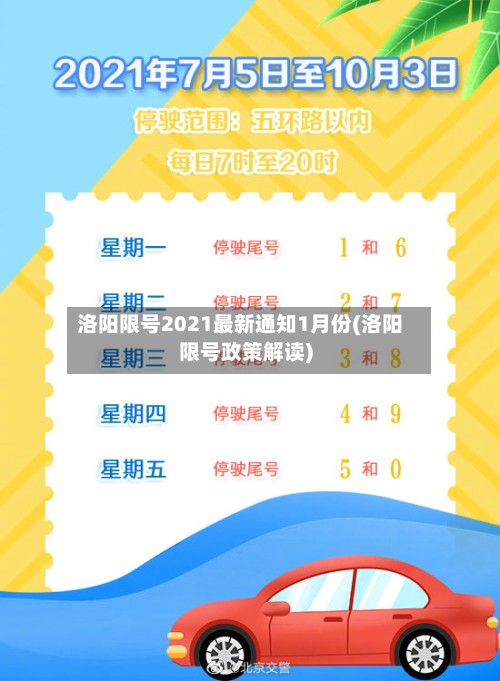 洛阳限号2021最新通知1月份(洛阳限号政策解读)-第3张图片