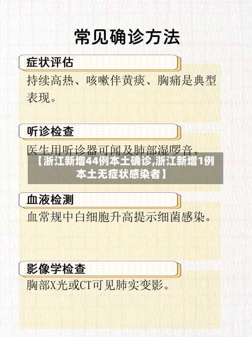 【浙江新增44例本土确诊,浙江新增1例本土无症状感染者】