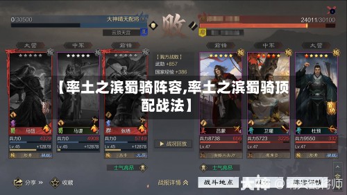 【率土之滨蜀骑阵容,率土之滨蜀骑顶配战法】