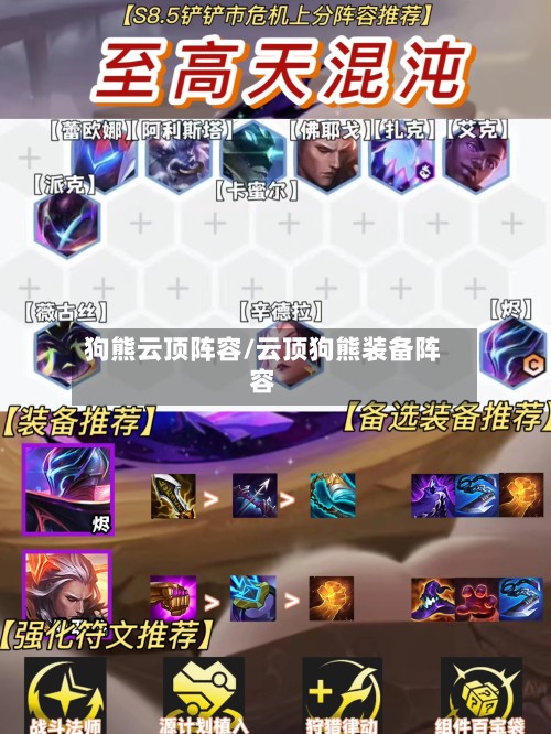 狗熊云顶阵容/云顶狗熊装备阵容