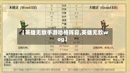 【英雄无敌手游哈格阵容,英雄无敌wog】-第2张图片