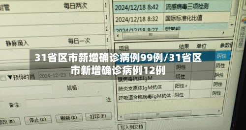 31省区市新增确诊病例99例/31省区市新增确诊病例12例