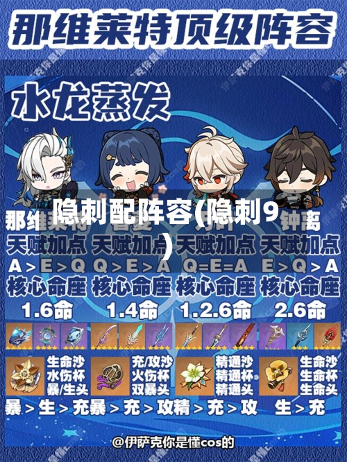 隐刺配阵容(隐刺9)