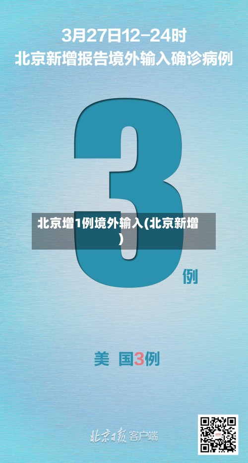 北京增1例境外输入(北京新增)