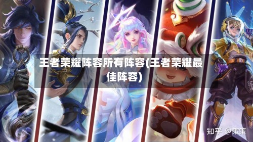 王者荣耀阵容所有阵容(王者荣耀最佳阵容)