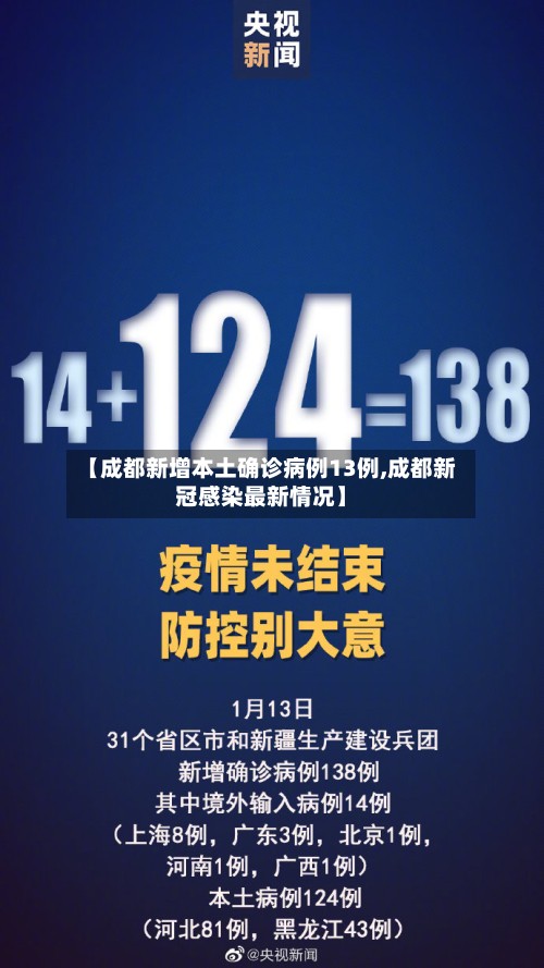 【成都新增本土确诊病例13例,成都新冠感染最新情况】