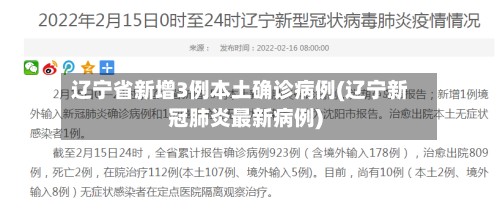 辽宁省新增3例本土确诊病例(辽宁新冠肺炎最新病例)-第2张图片