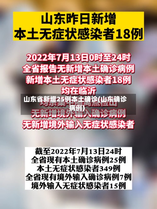 山东省新增25例本土确诊(山东确诊病例)