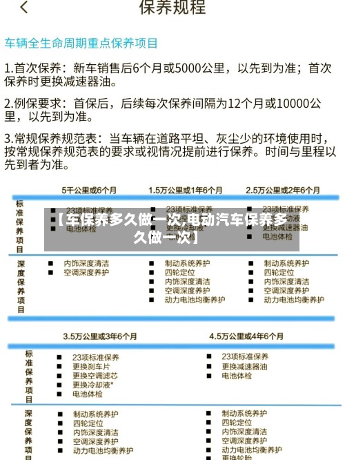 【车保养多久做一次,电动汽车保养多久做一次】
