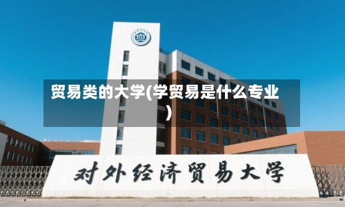 贸易类的大学(学贸易是什么专业)-第2张图片