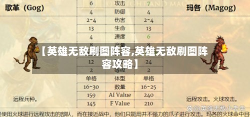 【英雄无敌刷图阵容,英雄无敌刷图阵容攻略】-第2张图片