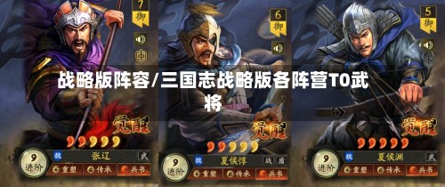 战略版阵容/三国志战略版各阵营T0武将