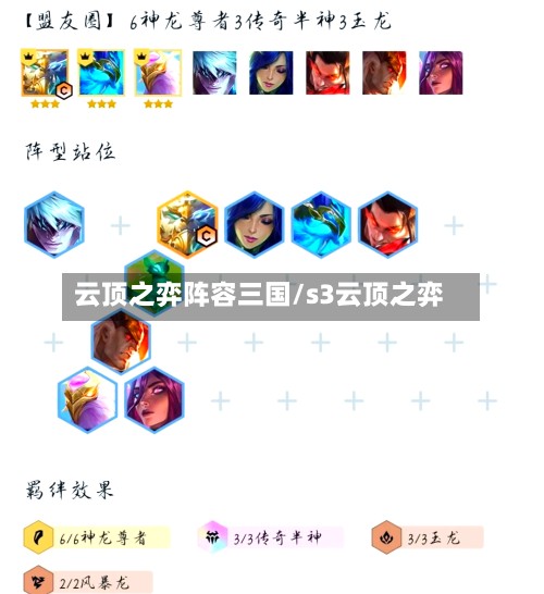 云顶之弈阵容三国/s3云顶之弈-第2张图片