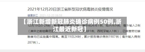 【浙江新增新冠肺炎确诊病例50例,浙江最近新冠】-第2张图片