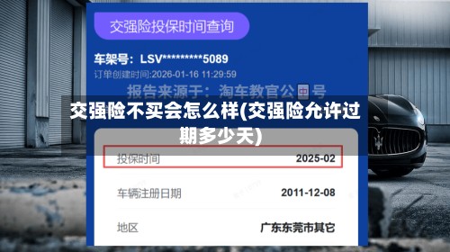 交强险不买会怎么样(交强险允许过期多少天)