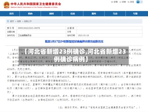 【河北省新增23例确诊,河北省新增23例确诊病例】-第3张图片
