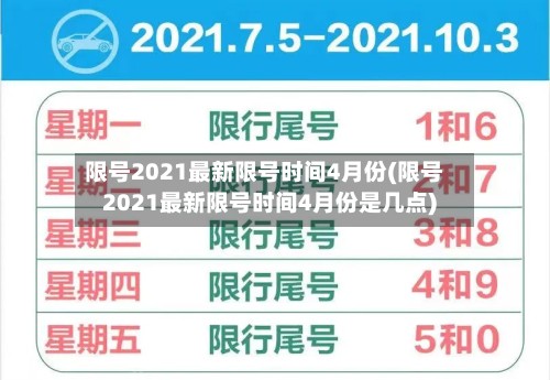 限号2021最新限号时间4月份(限号2021最新限号时间4月份是几点)