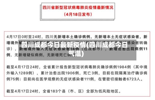 四川成都今日最新疫情(四川成都今日气温)