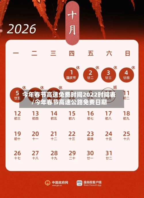 今年春节高速免费时间2022时间表/今年春节高速公路免费日期-第2张图片