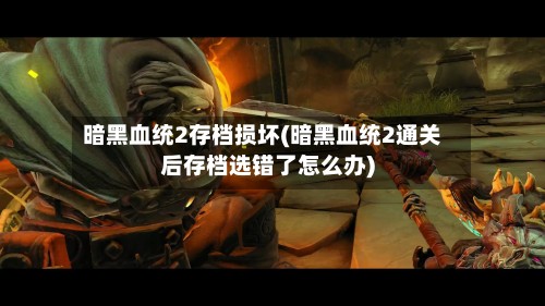 暗黑血统2存档损坏(暗黑血统2通关后存档选错了怎么办)-第2张图片
