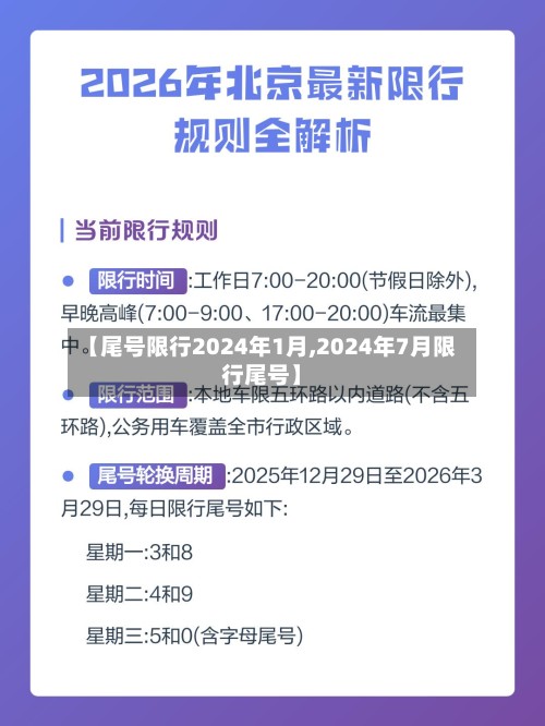 【尾号限行2024年1月,2024年7月限行尾号】-第2张图片
