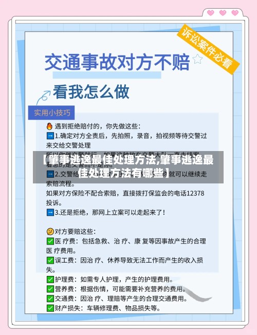 【肇事逃逸最佳处理方法,肇事逃逸最佳处理方法有哪些】-第3张图片
