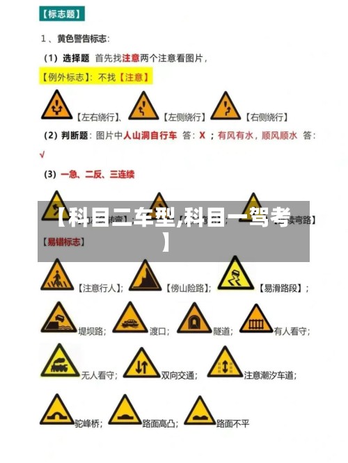 【科目二车型,科目一驾考】