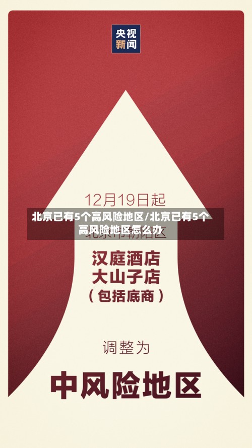 北京已有5个高风险地区/北京已有5个高风险地区怎么办