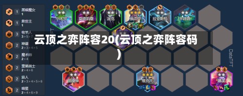 云顶之弈阵容20(云顶之弈阵容码)-第2张图片