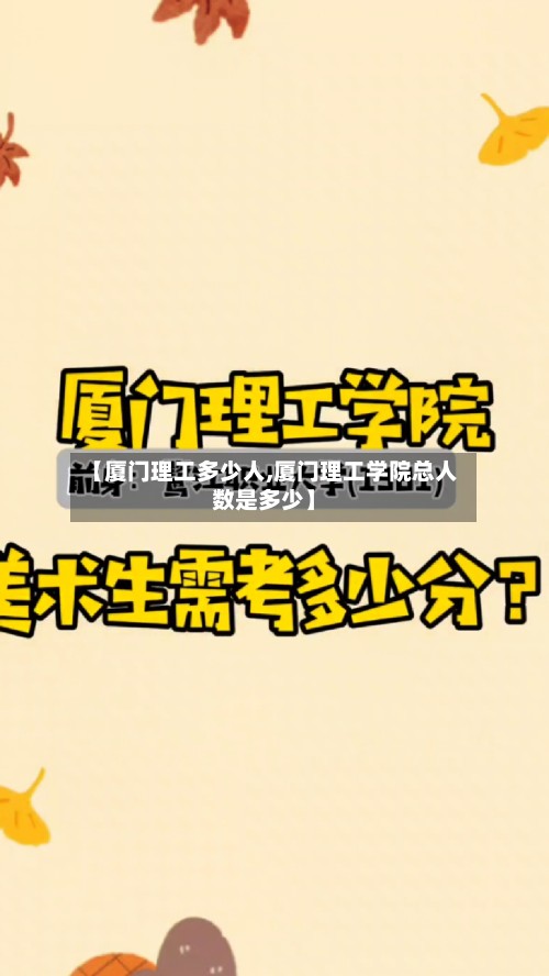 【厦门理工多少人,厦门理工学院总人数是多少】-第2张图片