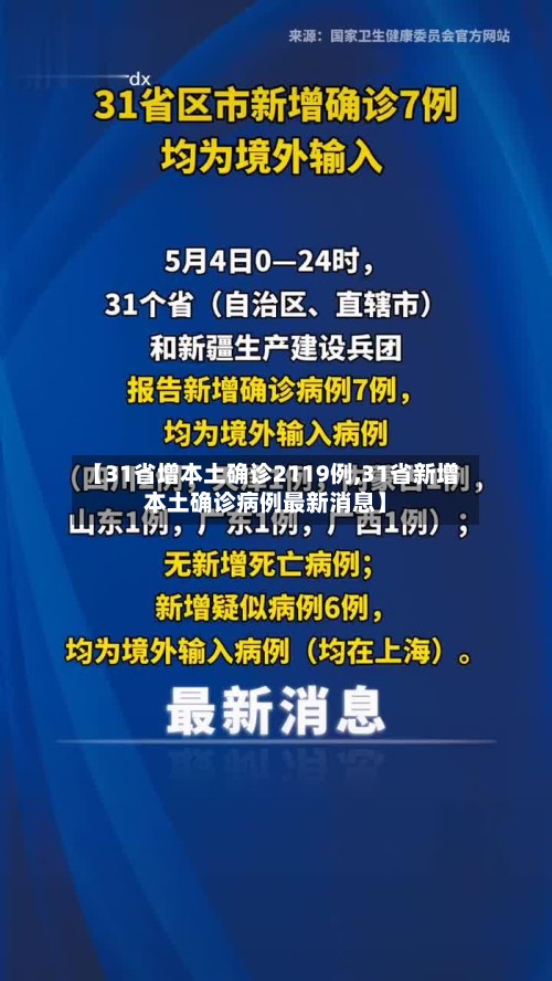 【31省增本土确诊2119例,31省新增本土确诊病例最新消息】-第2张图片