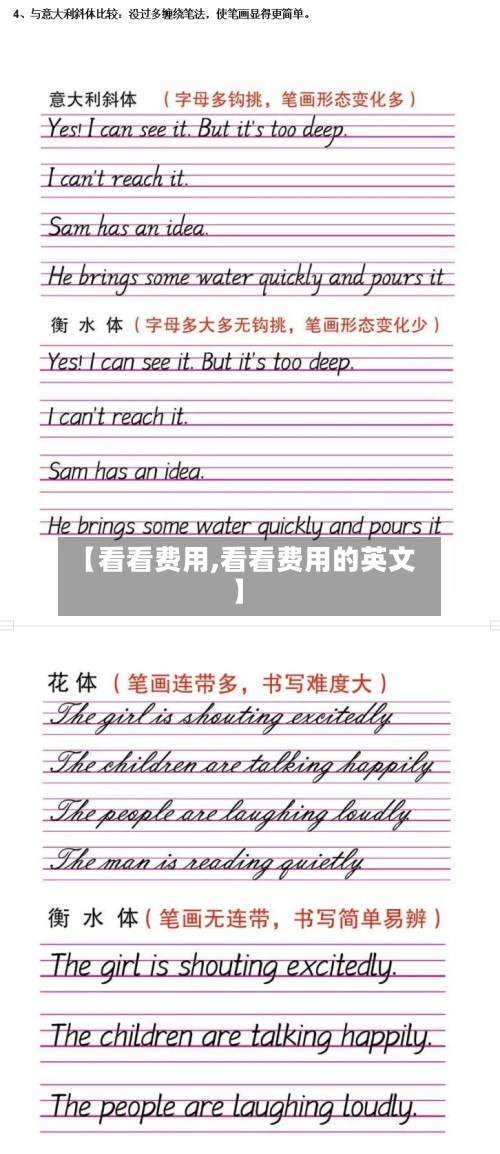 【看看费用,看看费用的英文】