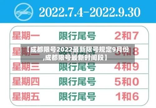 【成都限号2022最新限号规定9月份,成都限号最新时间段】-第2张图片