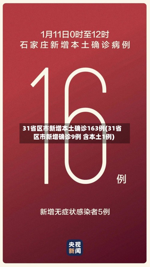 31省区市新增本土确诊163例(31省区市新增确诊9例 含本土1例)-第2张图片