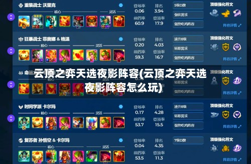 云顶之弈天选夜影阵容(云顶之弈天选夜影阵容怎么玩)-第2张图片