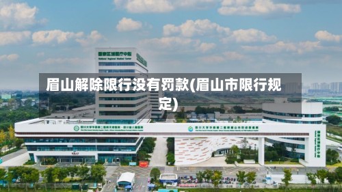 眉山解除限行没有罚款(眉山市限行规定)-第2张图片