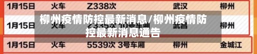 柳州疫情防控最新消息/柳州疫情防控最新消息通告-第3张图片