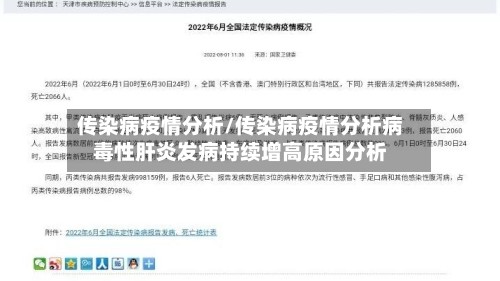传染病疫情分析/传染病疫情分析病毒性肝炎发病持续增高原因分析