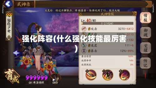 强化阵容(什么强化技能最厉害)